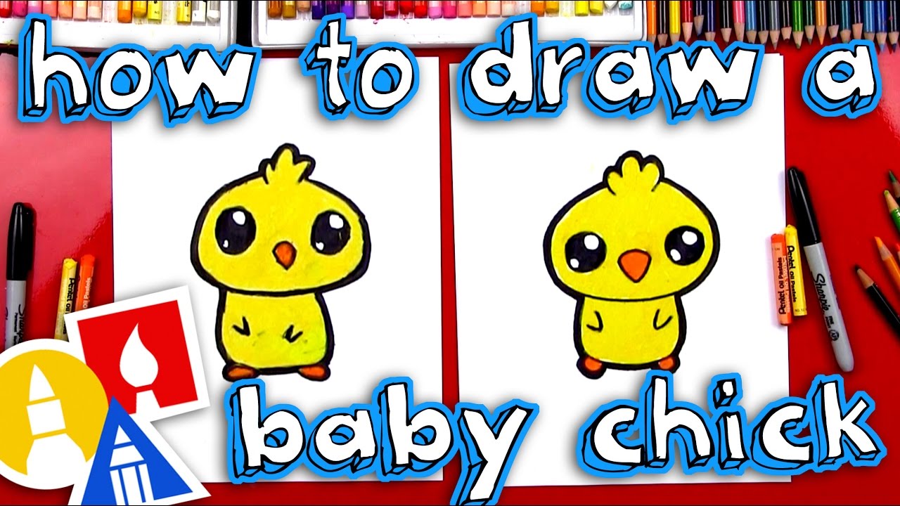 How to Draw a Cute Cartoon Baby Chick 🐥