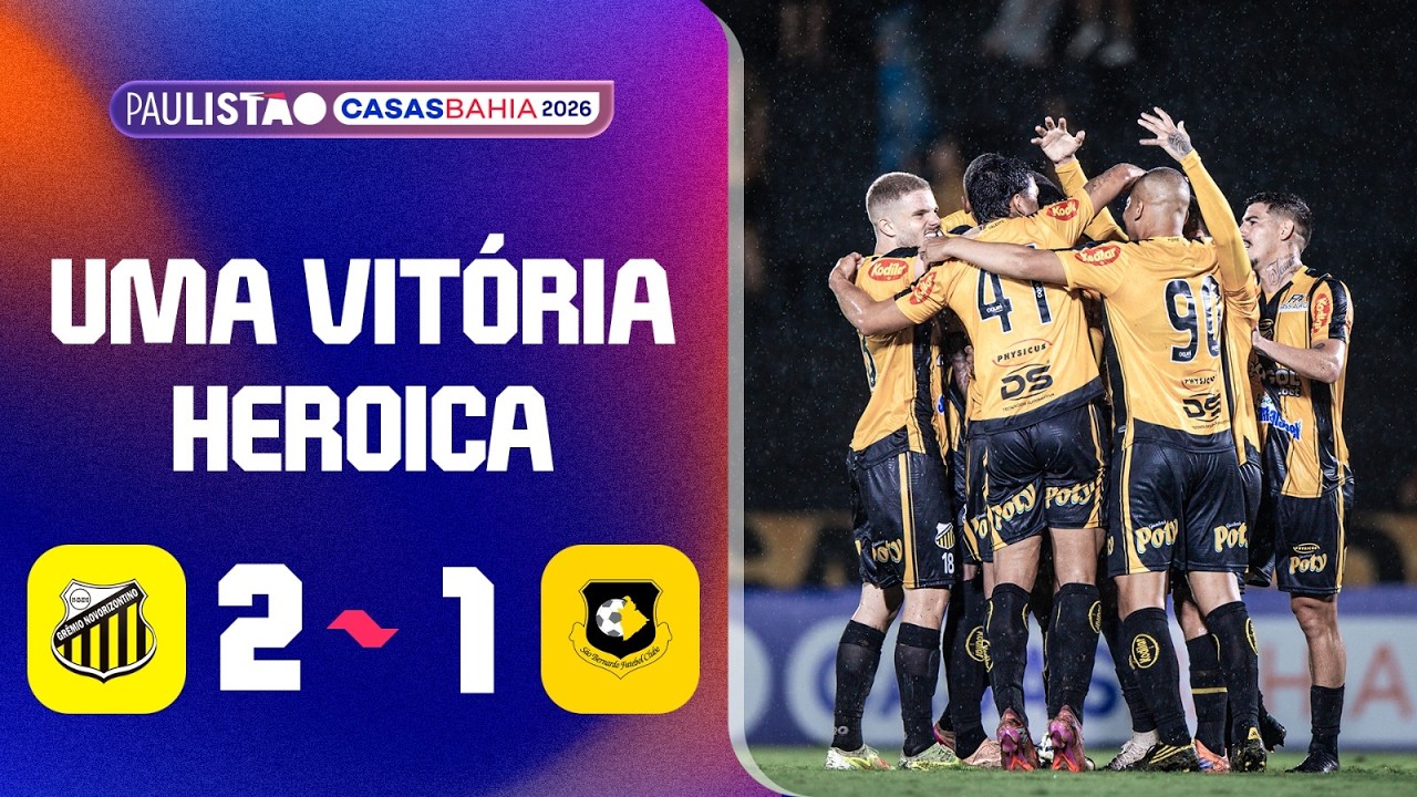 Novorizontino 2-1 São Bernardo | Melhores Momentos ⚽