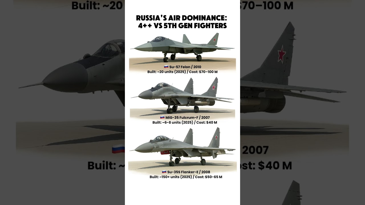 Russia’s Top Fighter Jets: MiG-35 vs Su-35 vs Su-57