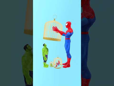 Who's Trapped Now? Hulk vs Spider man #funny #animation #shorts