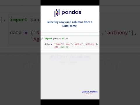 Selecting rows and columns from DataFrame in pandas