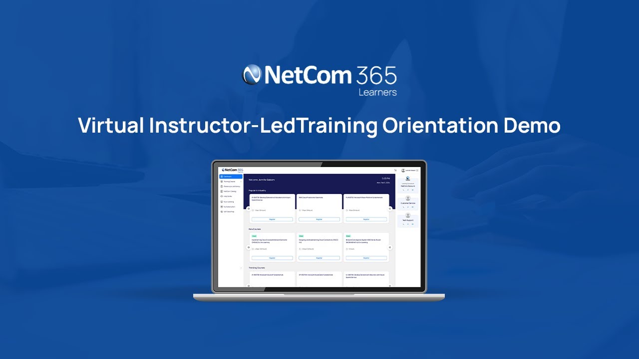 Virtual Instructor-Led Training Orientation Demo | Online Training | NetCom Learning