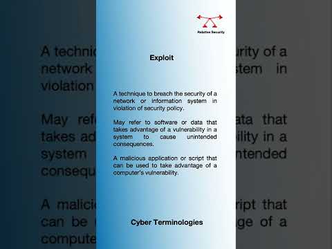 CyberSecurity Definitions | Exploit