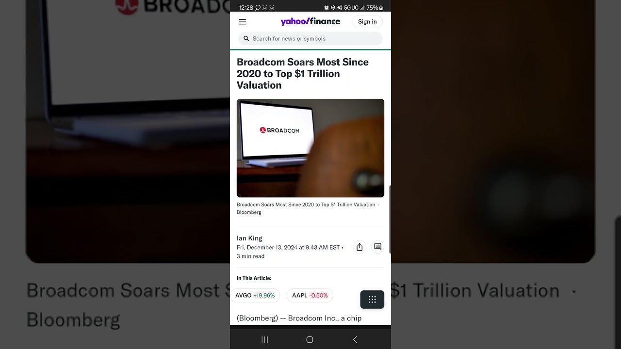 Broadcom joins the trillion dollar market cap!
