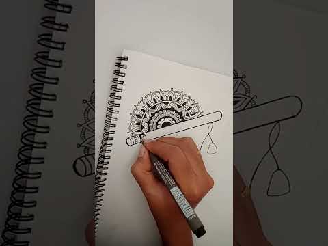 Mandala art flute | mandala art🖋️ #ytshorts