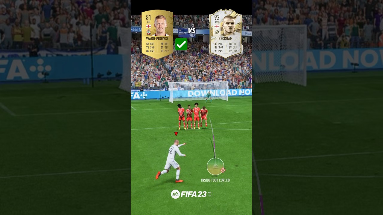 Ward-Prowse vs Beckham: Epic Free Kick Showdown in FIFA 22 ⚽