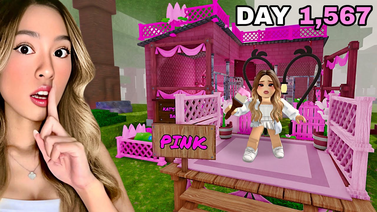 I Built A PINK ONLY BASE In 99 Nights In The Forest!