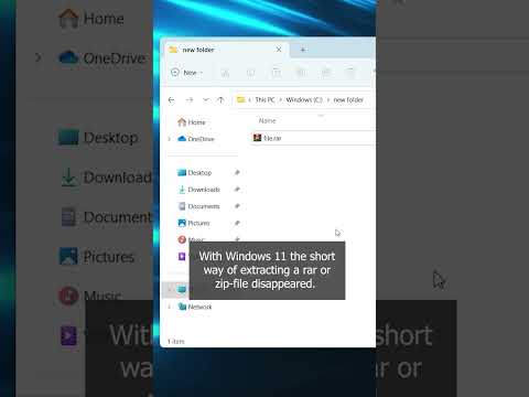 Windows 11 - RAR/ ZIP-file tip #shorts