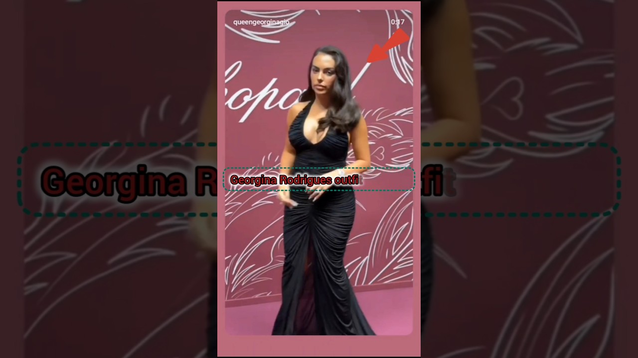 ✨ Georgina Rodríguez's Elegant Black Carpet Look | Timeless Glamour ✨#georginarodriguez#shorts