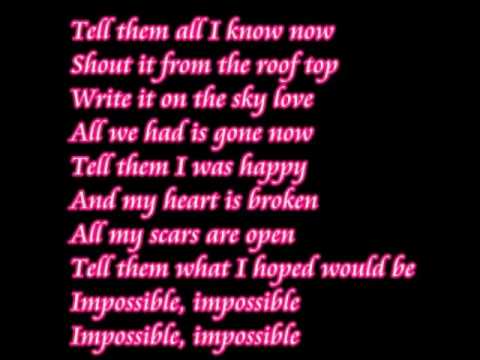 Impossible Lyrics by Shontelle 🎶
