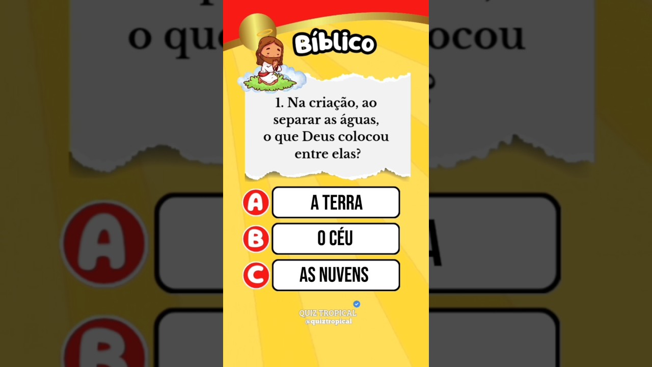 Quiz Bíblico, teste seus conhecimentos.#biblia #quiz #estudobiblico #biblico #quizbiblico