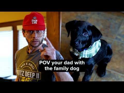 POV your Dad with the family dog