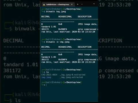 Binwalk Image forensic extract information from image #cybersecurity #imageforensic #binwalk #exif