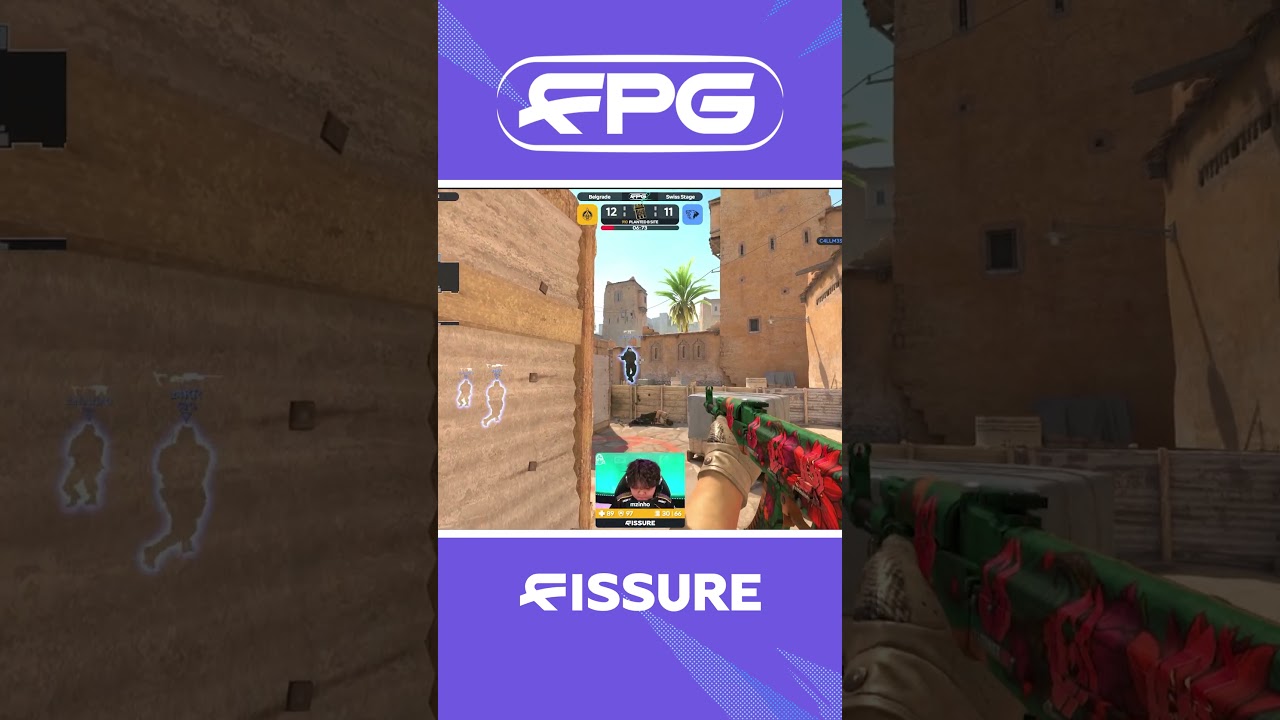 mzinho a MASSIVE 1 vs 3 CLUTCH! #cs2 #counterstrike #fissureplayground