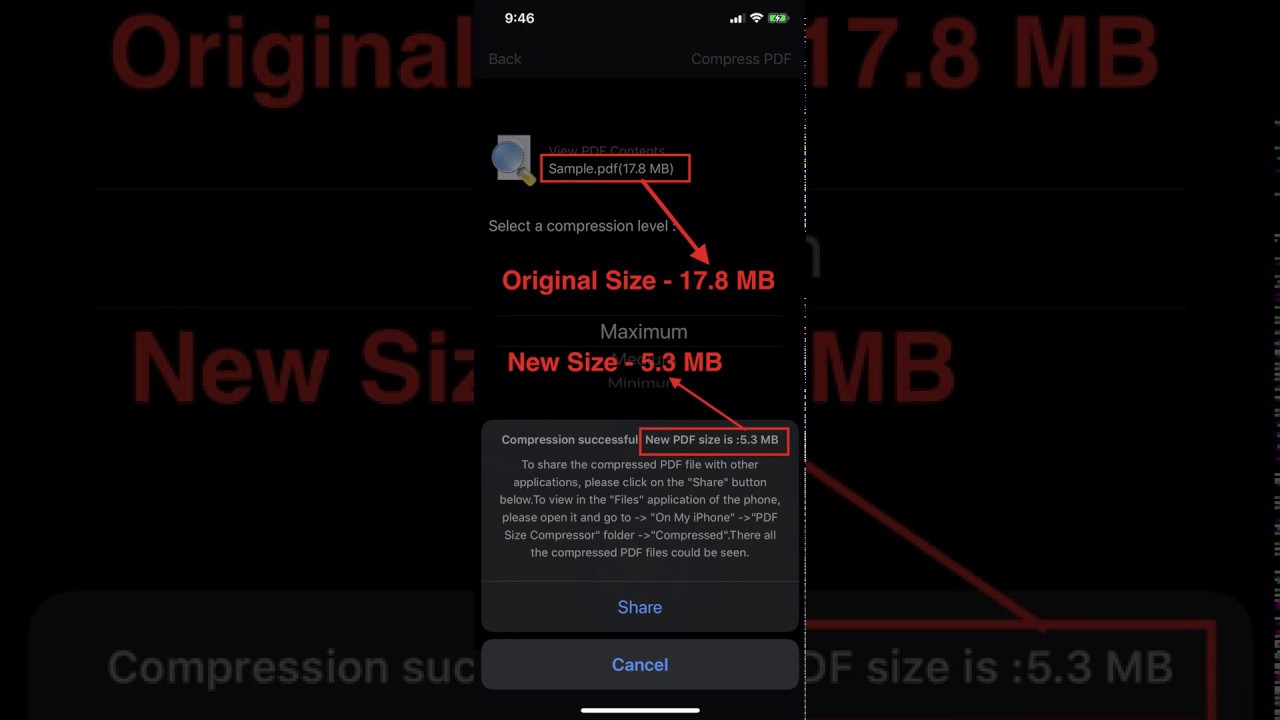 PDF Size Compressor for iPhone & iPad 📱