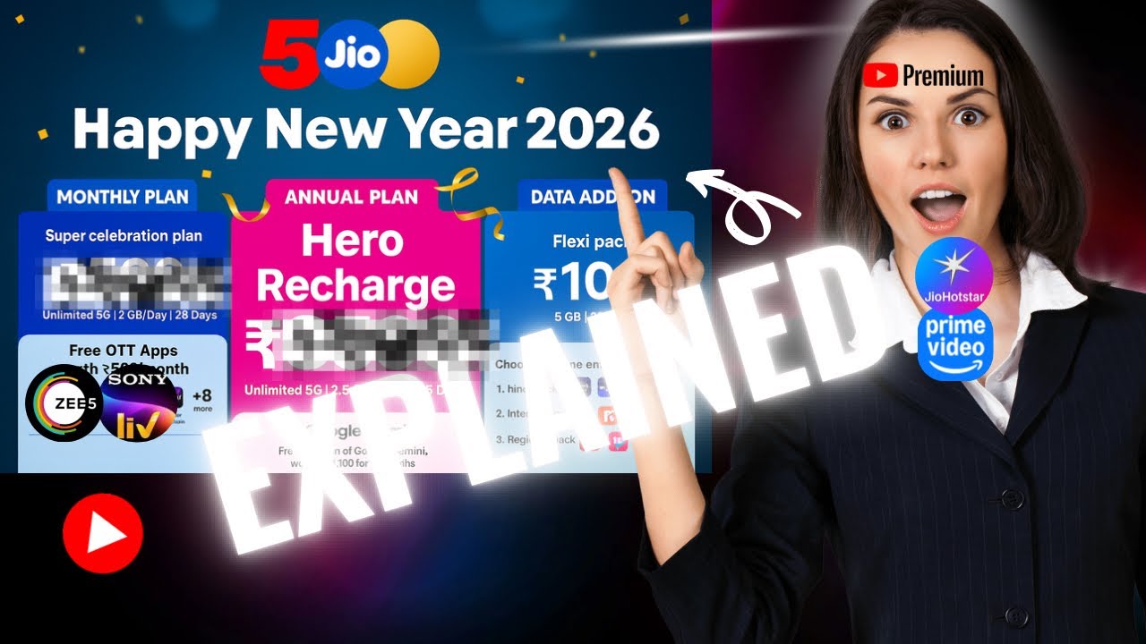 Jio Happy New Year 2026 Plans: Unlimited 5G & OTT 🎉