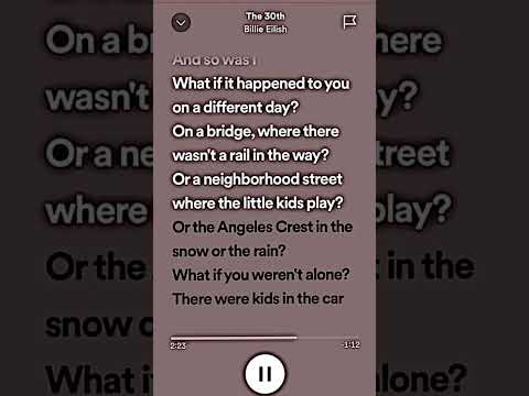 The 30th | Billie Eilish | Check pinned comment #viral #lyrics #spotify