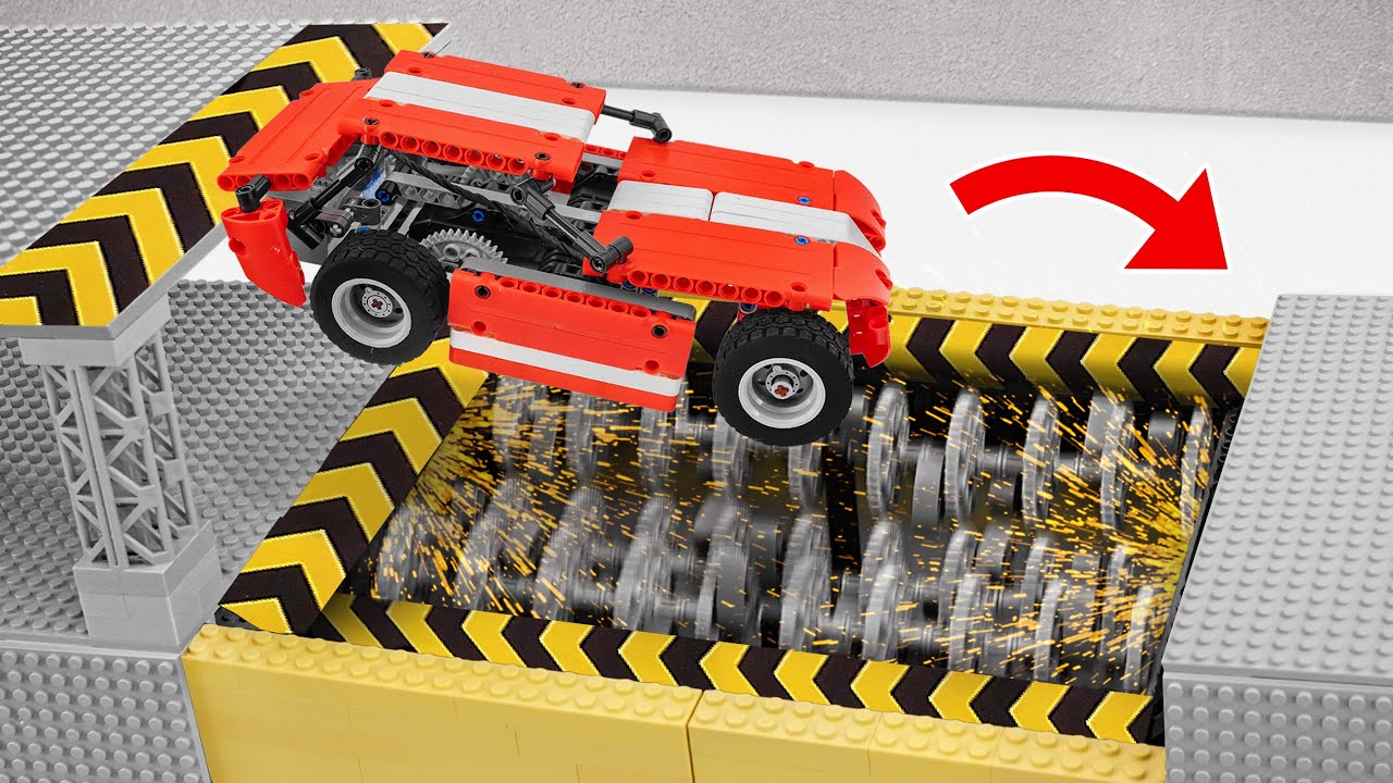 LEGO Technic Car in Crushing Machine Challenge 🚗