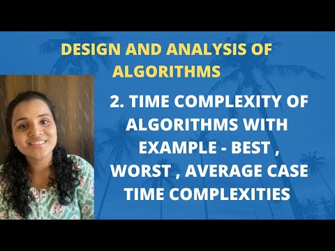 2. Time Complexity Of Algorithms with Example - Best, Worst, Average Case Time Complexities |DAA|