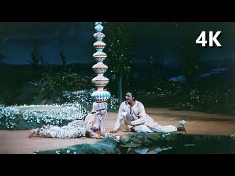 Aadha Hai Chandrama Raat Aadhi 4K | Asha Bhosle | Mahendra Kapoor | Navrang Movie Song