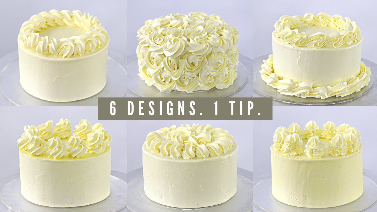 Beginner Piping Tutorial: 6 Designs with 1 Tip 🎂