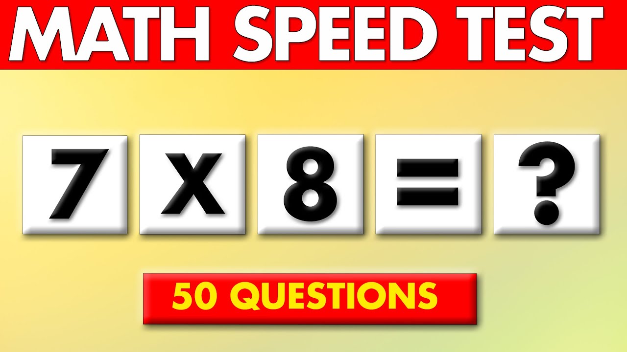 Math Speed Test - Easy Level 🧠 | Human Calculator Challenge