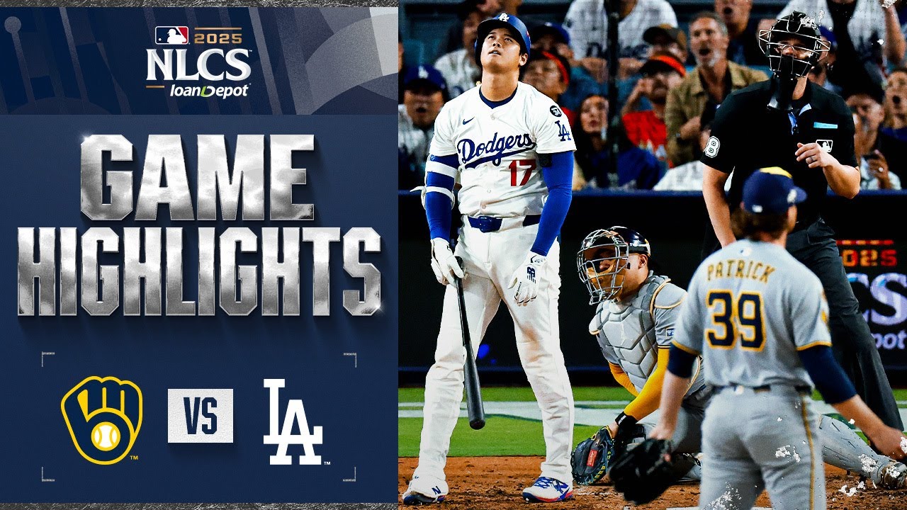 Brewers vs. Dodgers NLCS Game 4 Highlights (10/17/25) | Epic Playoff Action ⚾