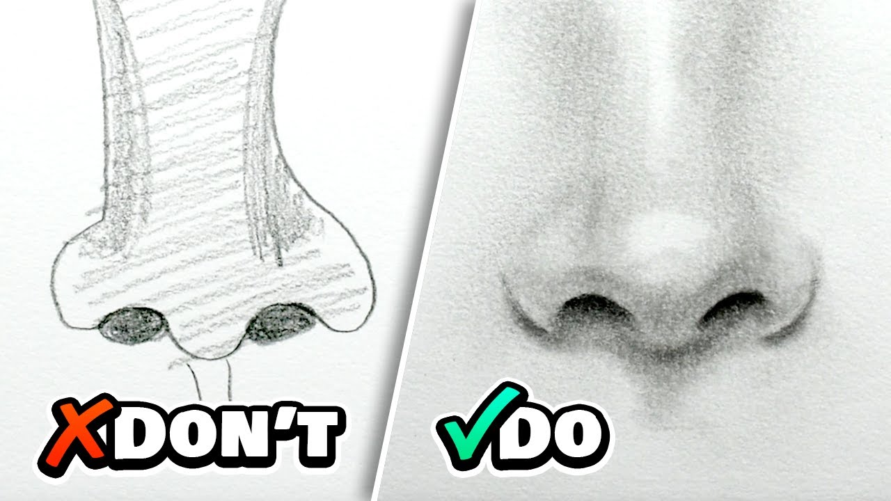 How to Draw a Realistic Nose: Do's & Don'ts ✏️