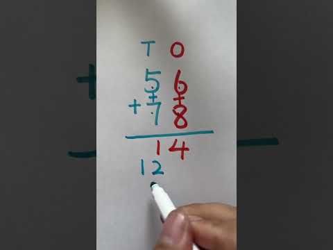 Math addition for kids | Double-digit addition with regrouping|Addition tricks #addition #shorts