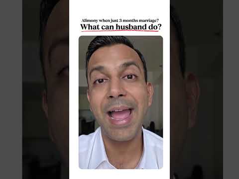 Alimony when just 3 months marriage? What can husband do?