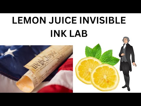 Lemon Juice Lab invisible ink Chemistry and history The Lesson Pony