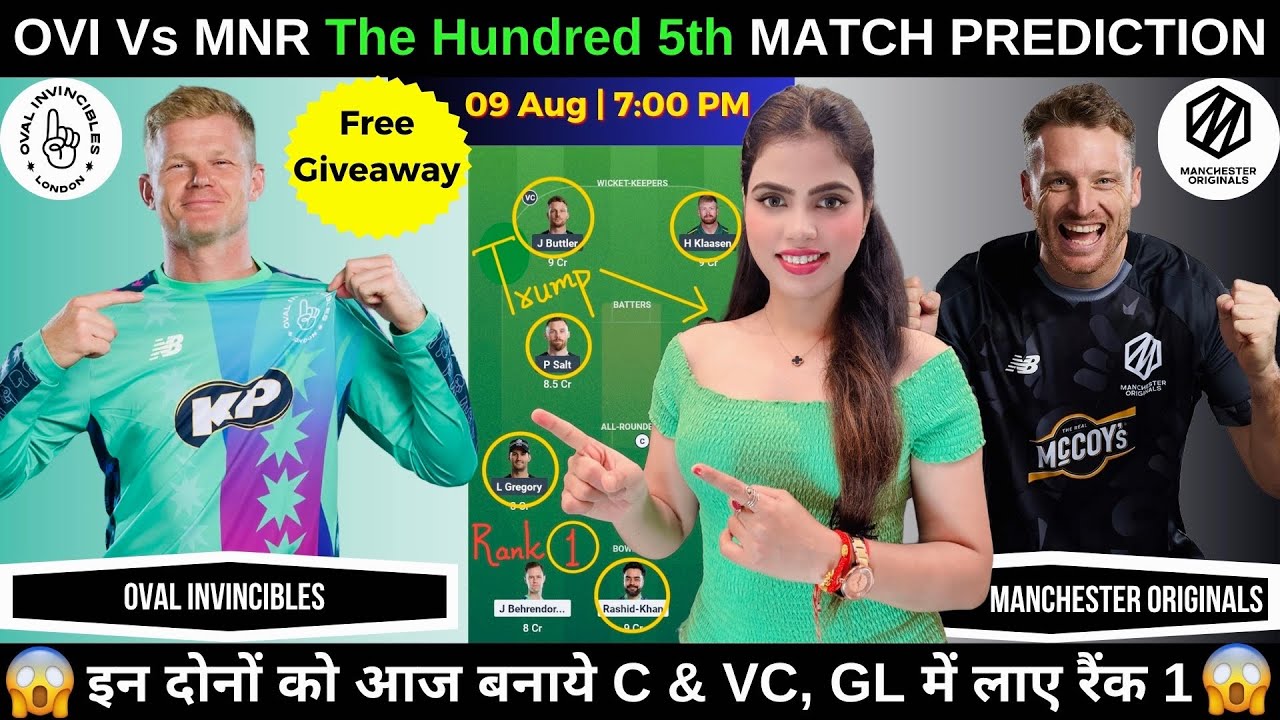 OVI vs MNR Today: The Hundred Match Preview 🏏
