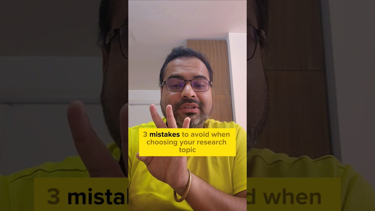 Avoid 3 Common Mistakes in Choosing Your PhD Topic 🎓