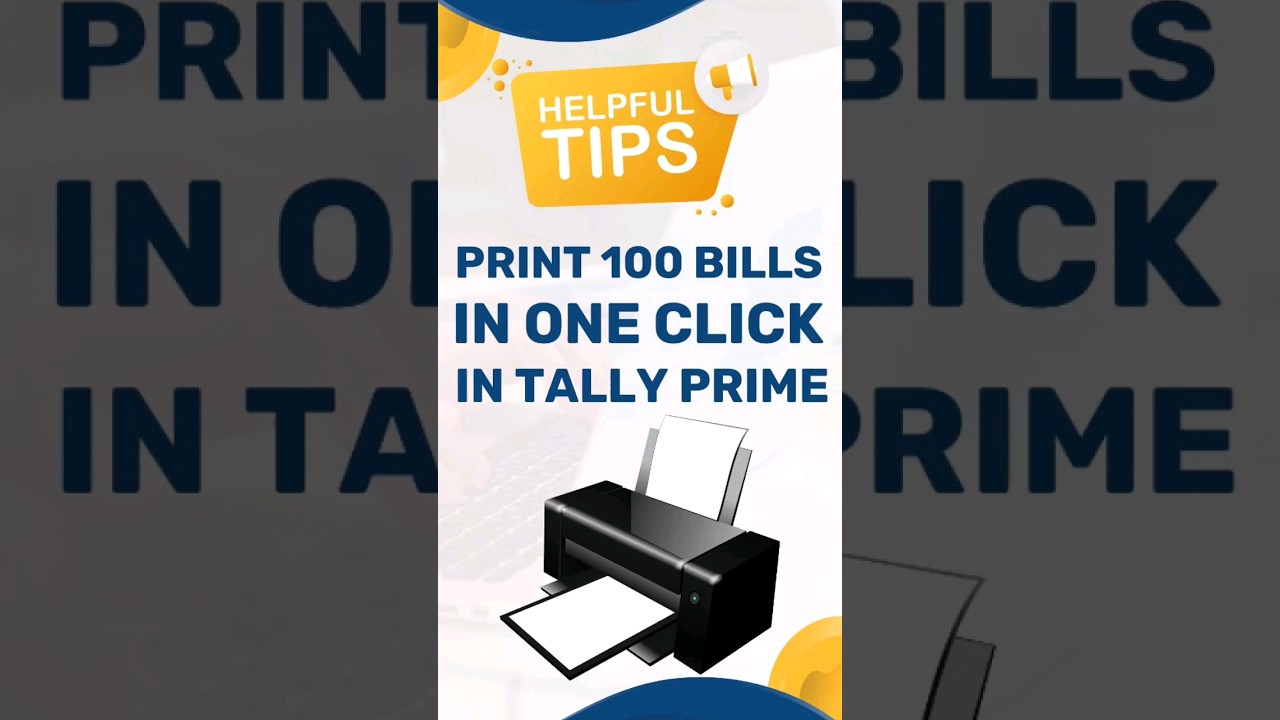 Tally Prime Pro Tip: Print Multiple Bills in One Click! Multiple Printing in Tally Prime #shorts