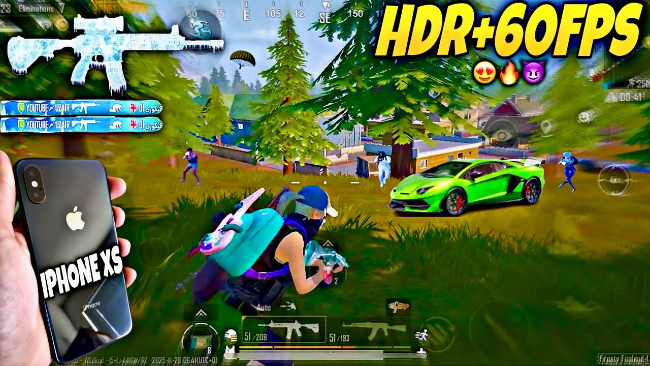 iPhone XS PUBG Test HDR+60FPS 2025 | New Update & Record