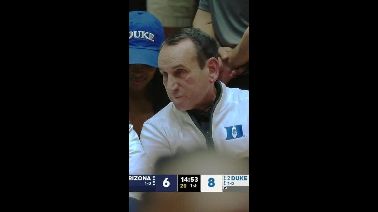 Coach K Watches Arizona vs. Duke 🏀