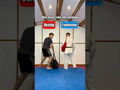 When boxing trains with taekwondo…