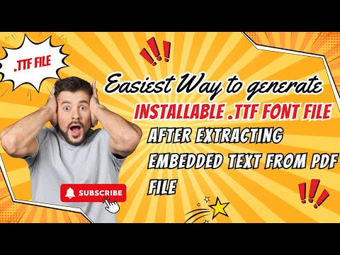 Generating installable .ttf file from embedded text in PDF file