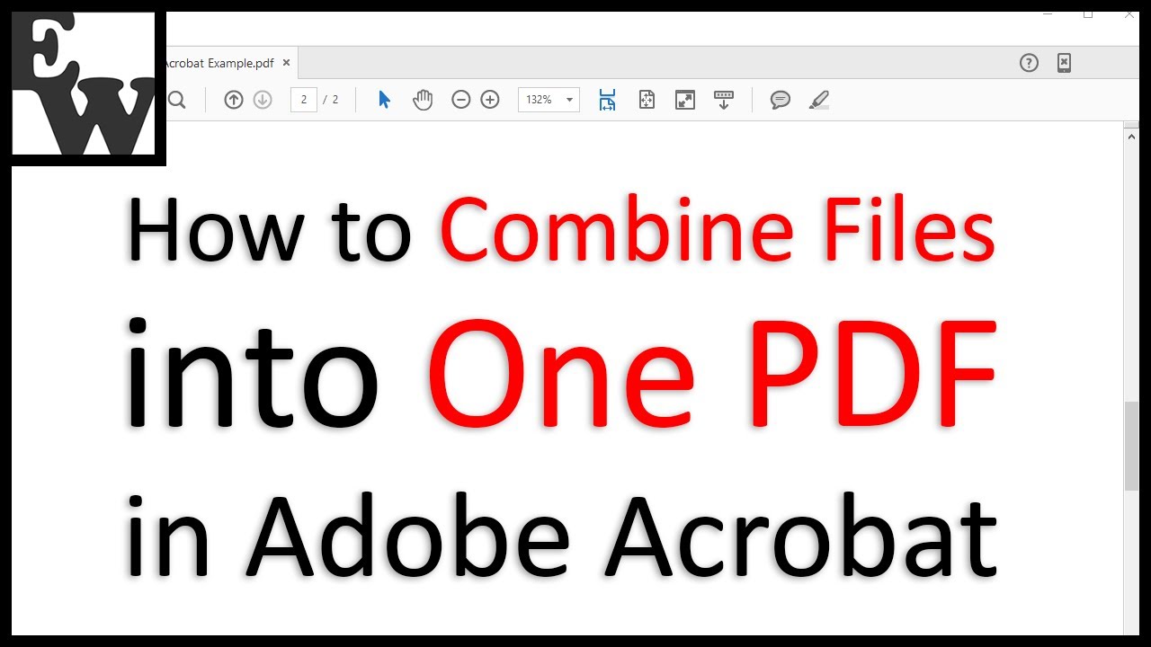 How to Combine Files into a Single PDF Using Adobe Acrobat