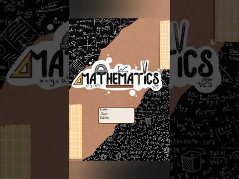 Mathematics Project cover page idea ✨ #canva #coverpage #design #maths #project #design #school