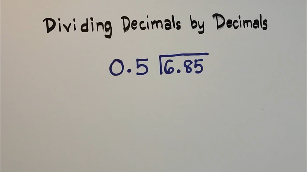 Basic Math Review: Dividing Decimals by Decimals