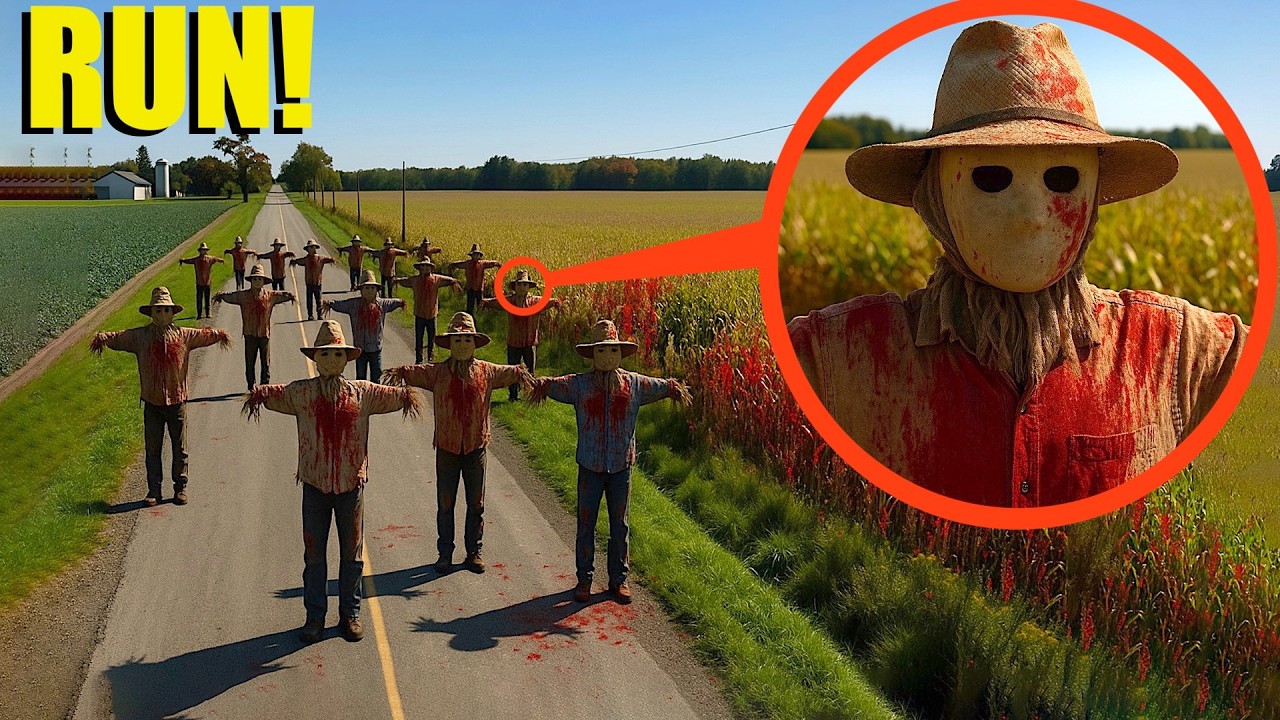 Beware of Bloody Scarecrows Blocking the Road! 🚧