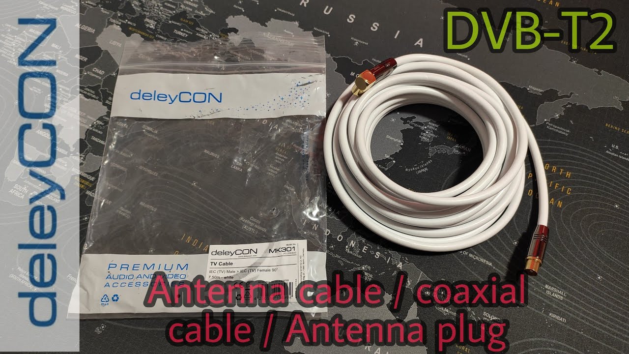 deleyCON DVB-T2 TV Antenna Coaxial Cable 📺