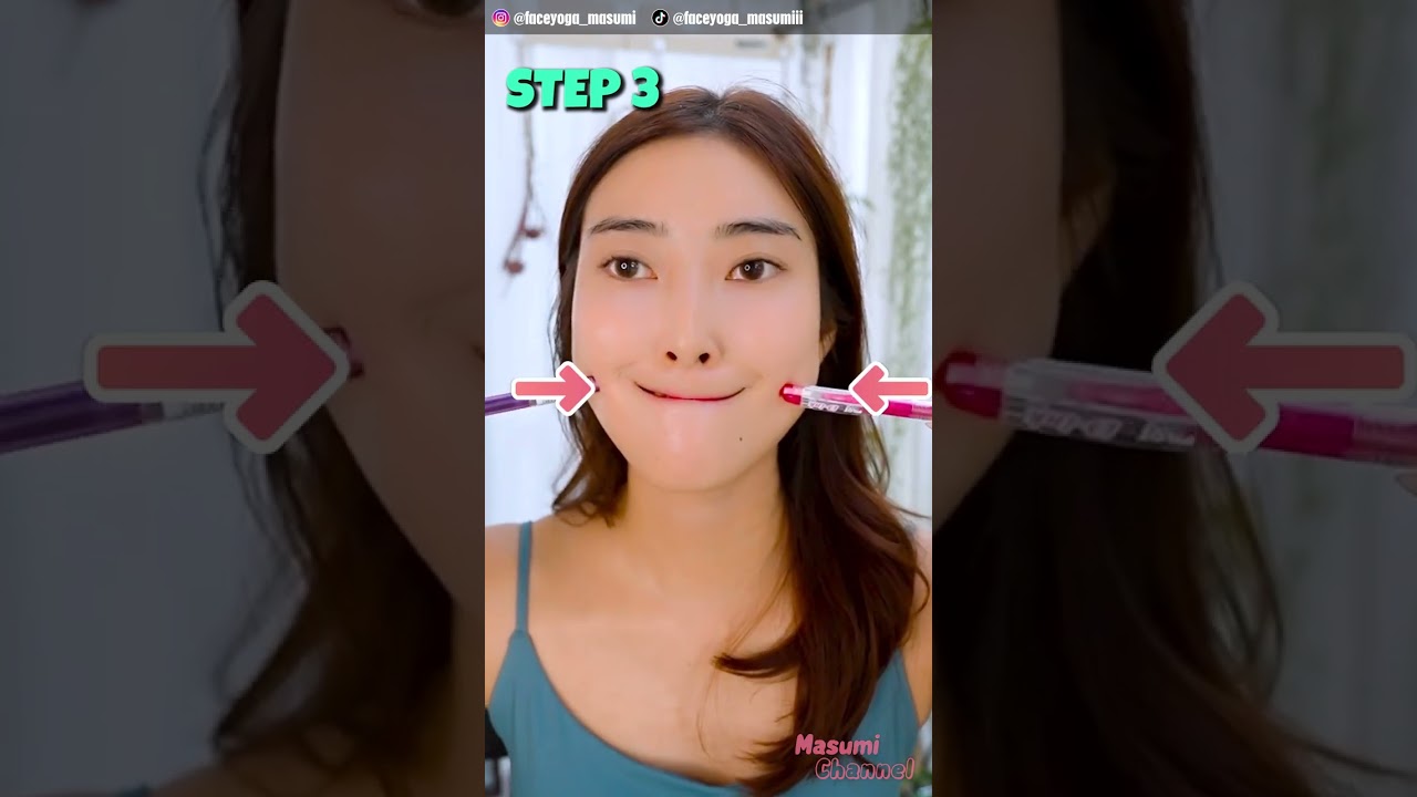 Natural Dimple Exercise with Pen 🖋 | Face Yoga Tips