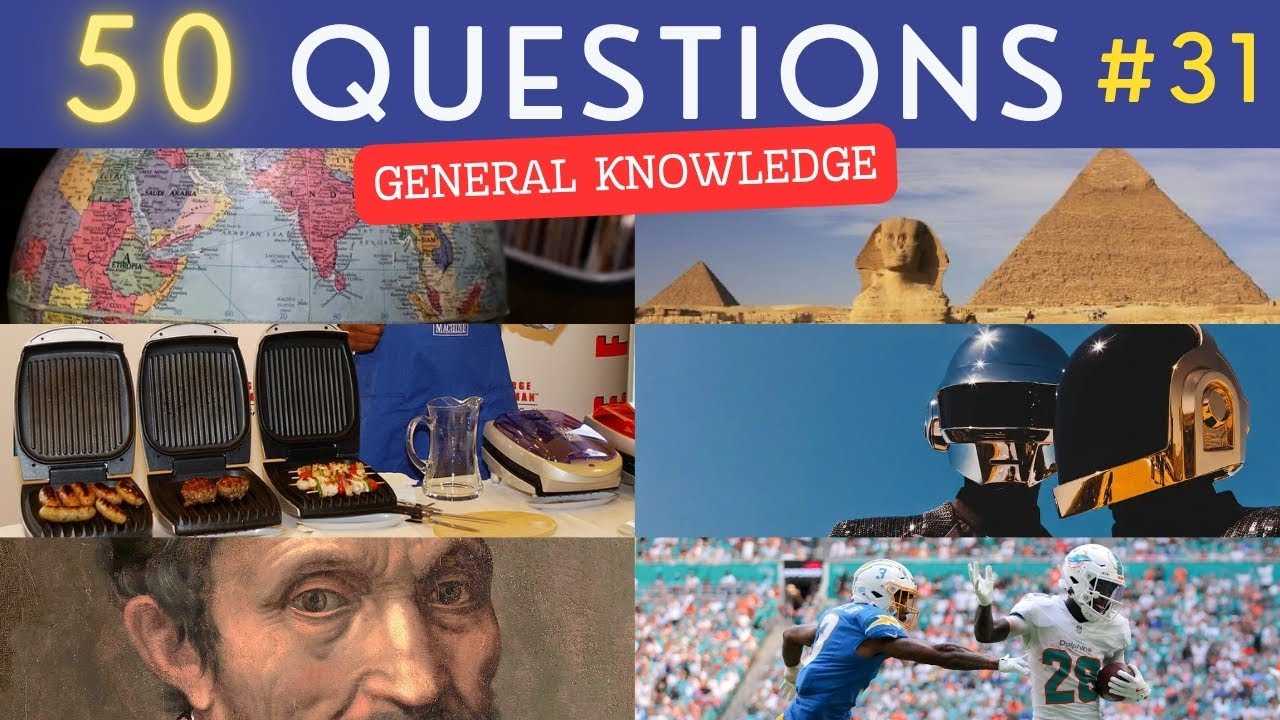 The General Knowledge Quiz #31 | 50 Trivia Questions for Pub Quiz