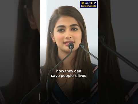 #shorts English Speeches | Pooja Hegde Speeches (Cancer Donation)| English Big Subtitle