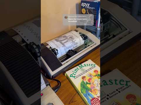 The future was 8 bit! Commodore 64, PrintMaster & MPS-801 dot matrix printer #retrocomputing #80s