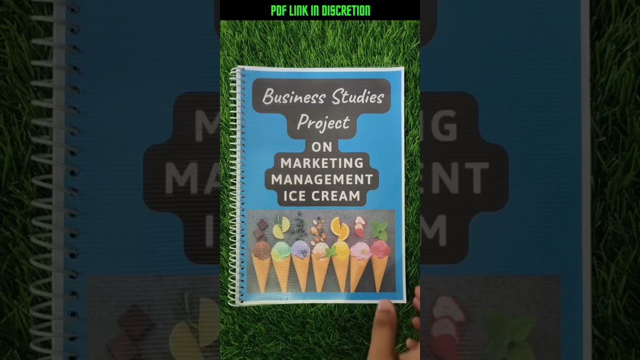 Class 12 Marketing Management Project: Ice Cream Industry Analysis