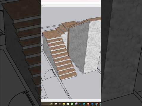 ✅Staircase Design advance method inside Sketchup #viral #sketchup #cad