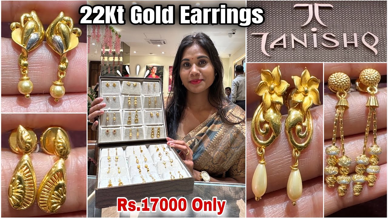 Tanishq New 2Gm Gold Earrings Starting at 💥